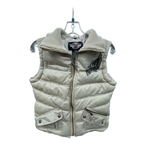 Harley-Davidson Jackets & Blazers - HARLEY DAVIDSON MOTORCYCLES PUFFER JACKET VEST FULL ZIP GENUINE WOMEN'S SMALL